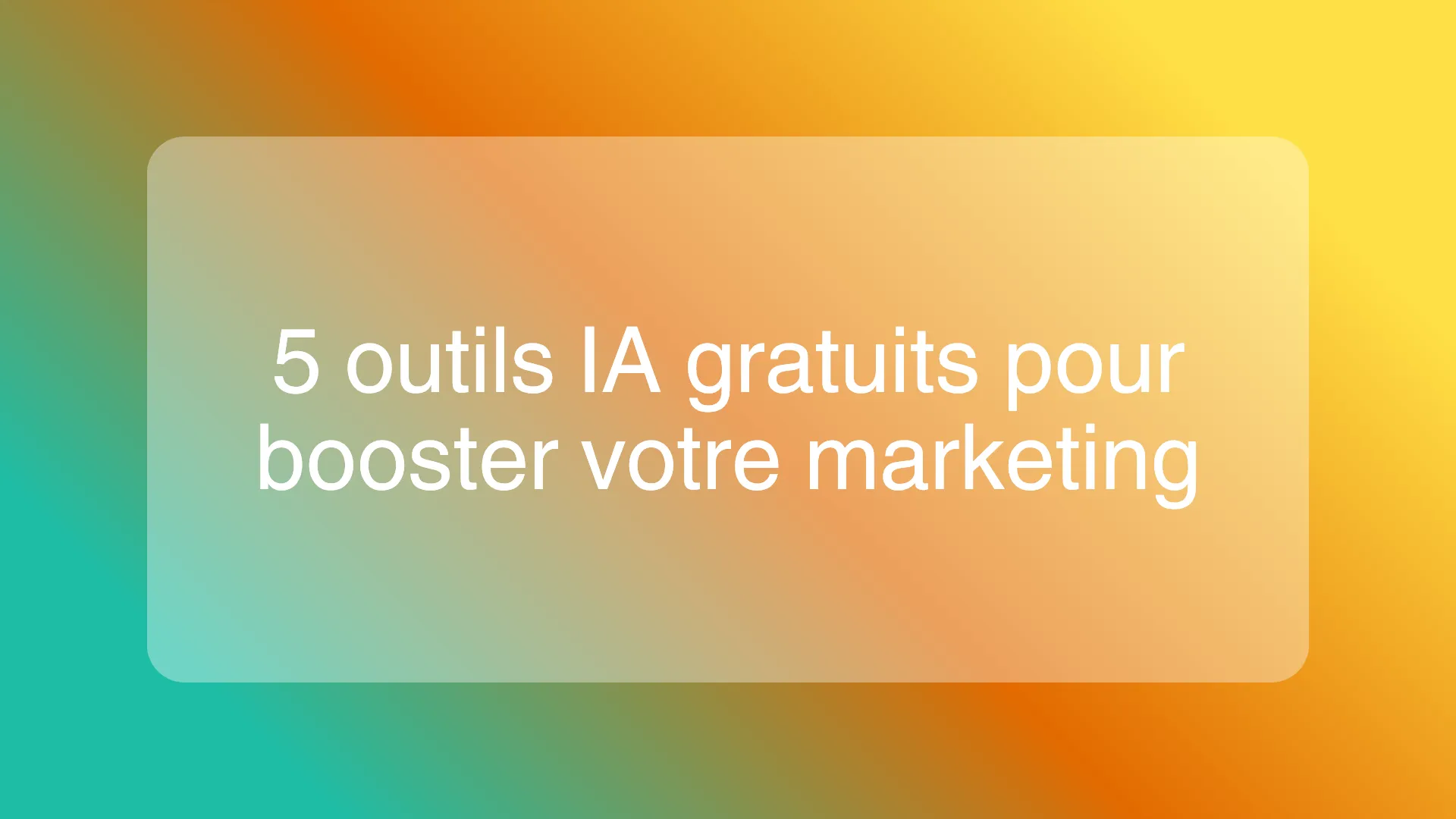 Illustration d'outils IA gratuits pour automatiser le marketing