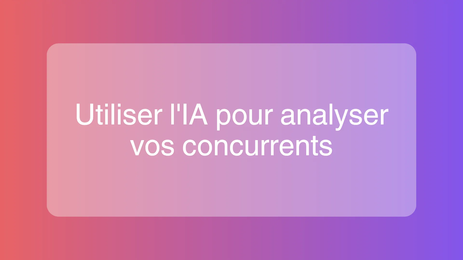 Illustration de l'IA analysant des données de concurrents pour un avantage stratégique
