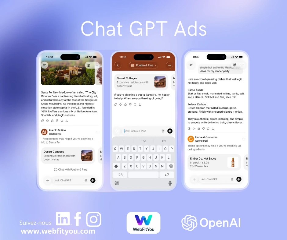 Image de couverture illustrant l’arrivée de la publicité dans ChatGPT en 2026