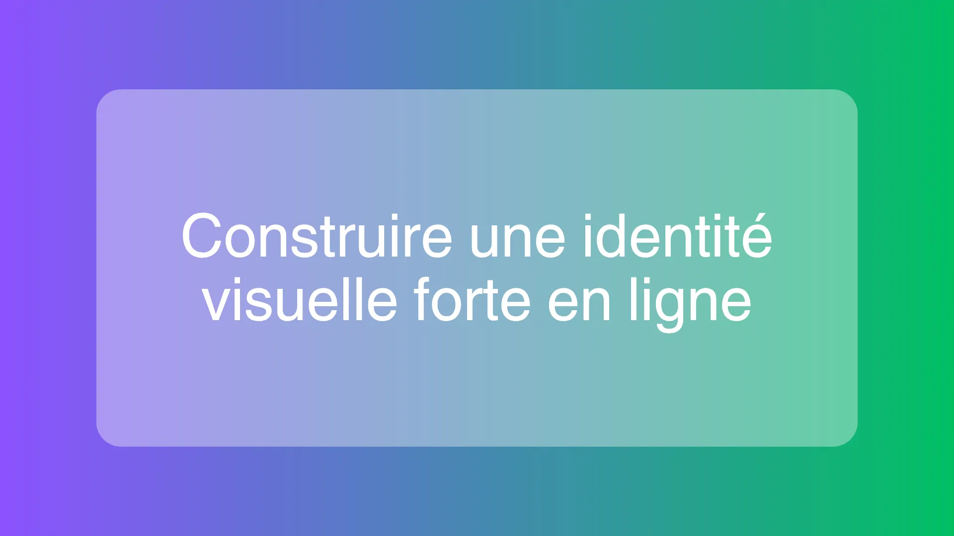 Illustration d'une identité visuelle forte en ligne pour le branding