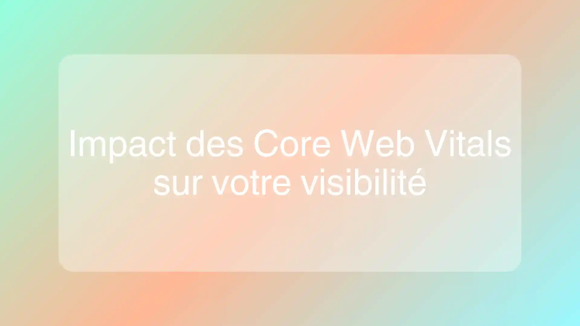 Illustration de l'impact des Core Web Vitals sur le référencement SEO.