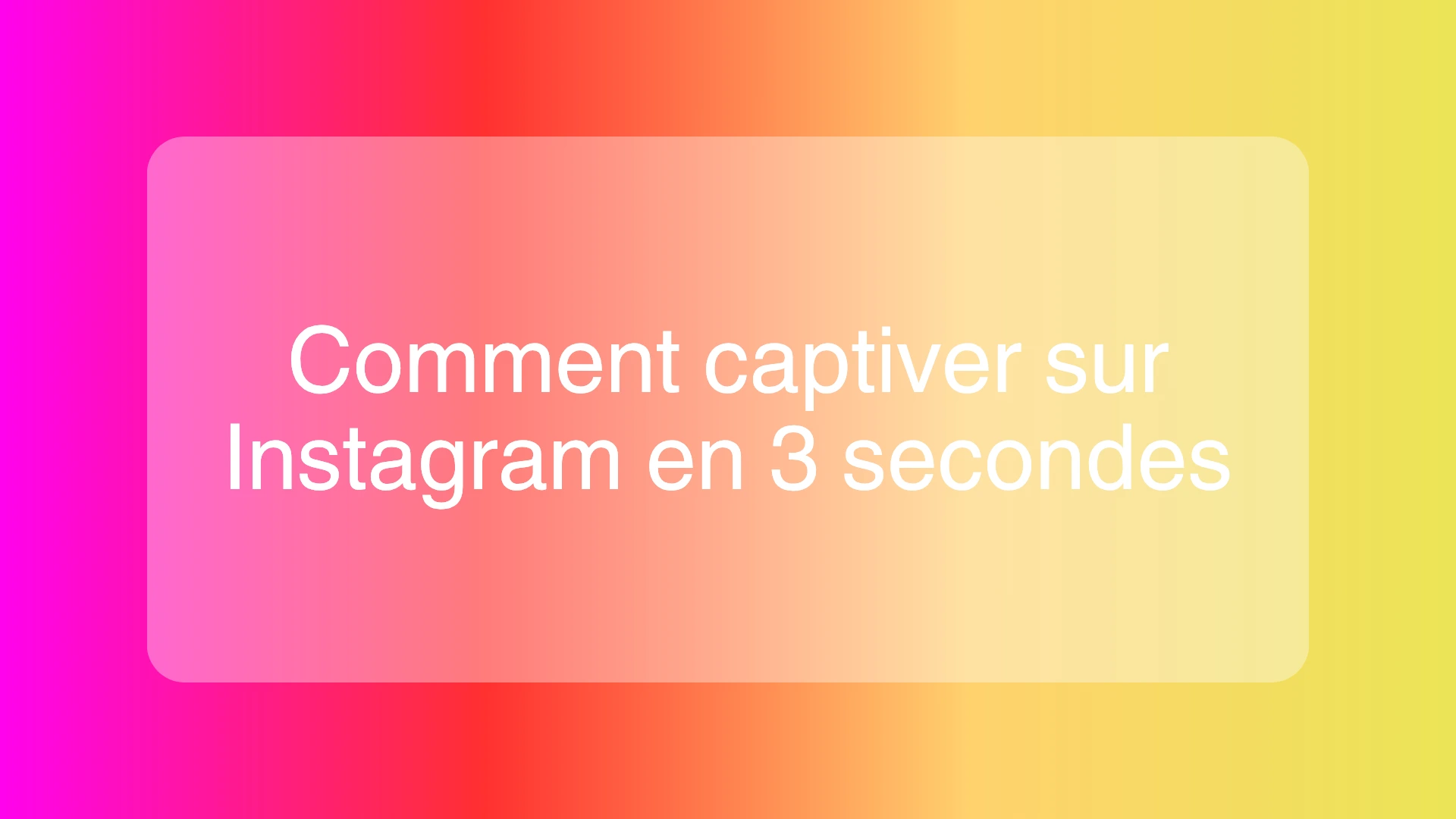 Illustration d'une stratégie pour capter l'attention sur Instagram en 3 secondes