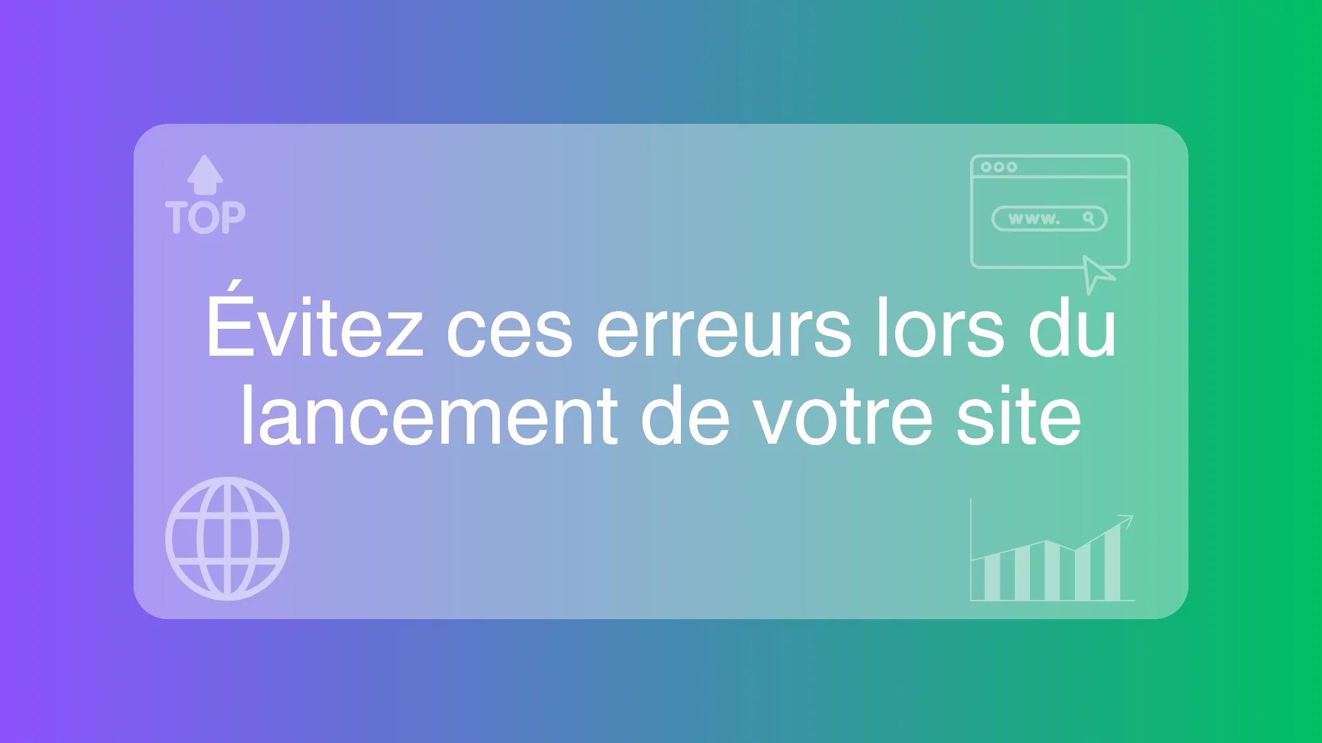 Illustration des erreurs de lancement d'un site web en design et SEO