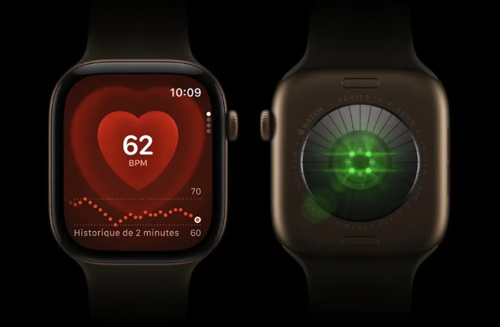 Apple Watch Series 12 : suivi de la fréquence cardiaque en battements par minute